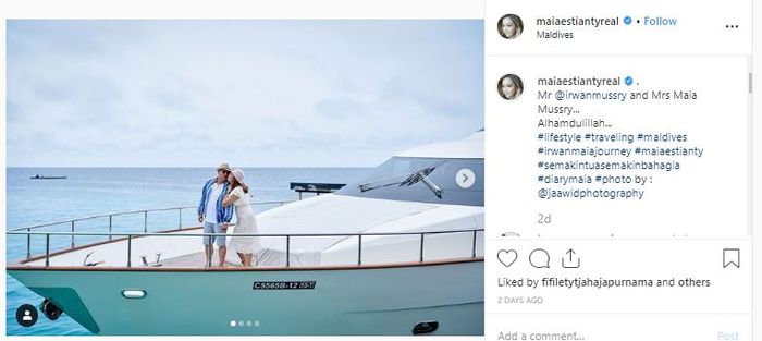 Unggahan Instagram Maia Estianty