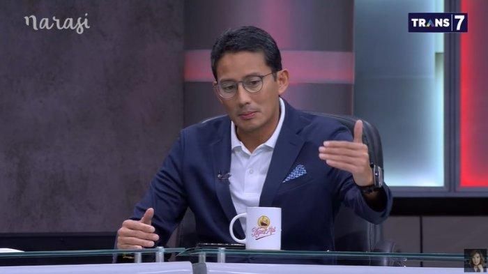 Sandiaga Uno kala menjadi bintang tamu di acara Mata Najwa