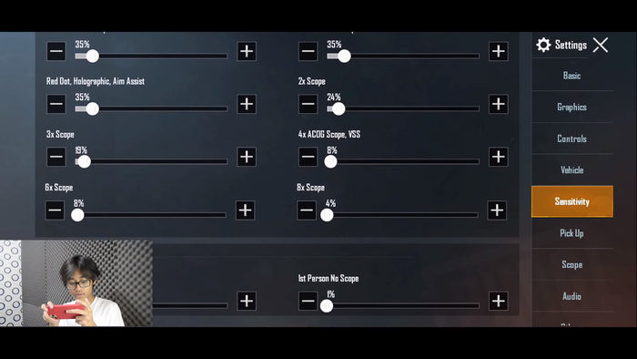 Luxxy . BTR sensitivity