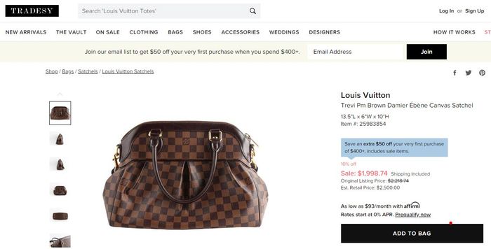 Louis Vuitton Trevi Pm Brown Damier Ébène Canvas Satchel.
tradesy.com