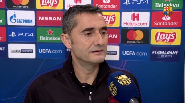 Pelatih Barcelona, Ernesto Valverde.