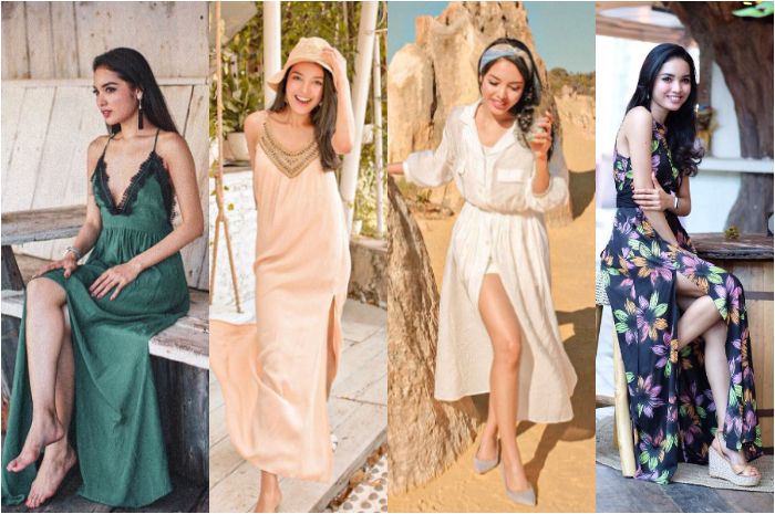 Penampilan seksi dan memikat Sisi Asih Pramugari Garuda kenakan slit dress yang curi perhatian