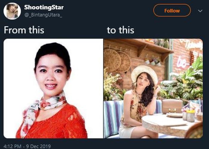 Perubahan wajah Siwi Sidi