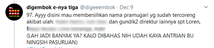 Cuitan viral yang diduga turut menyebut nama Cyndyana Lorens.