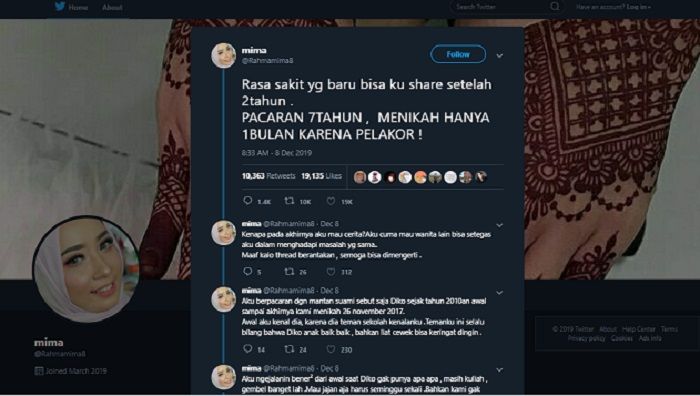 Viral di Twitter, pernikahan yang baru seumur jagung kandas gara-gara pelakor