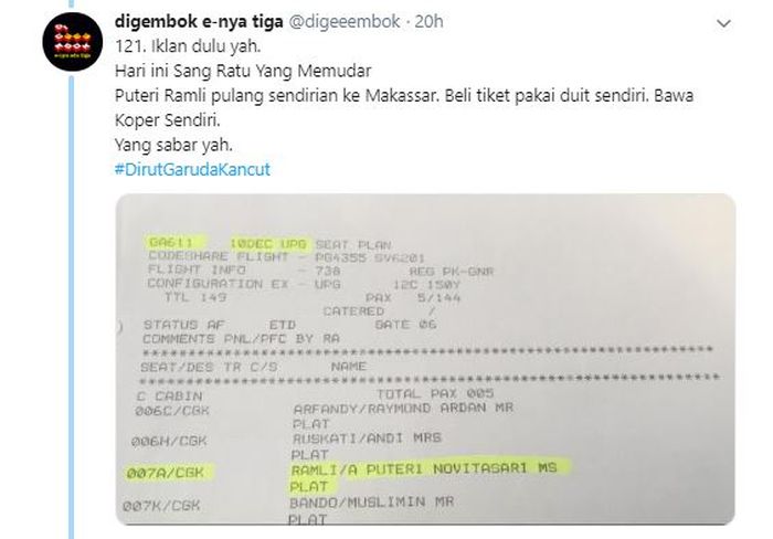Puteri Novitasari Ramli pulang kampung pakai uang sendiri