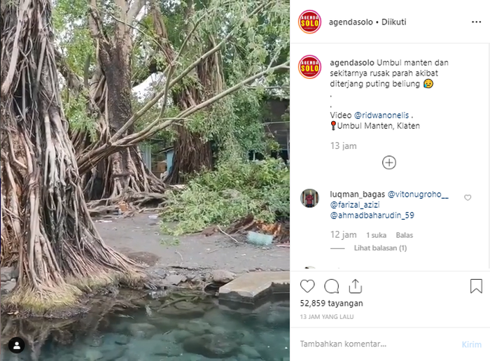 Porak Poranda Akibat Angin Puting Beliung Tempat Wisata