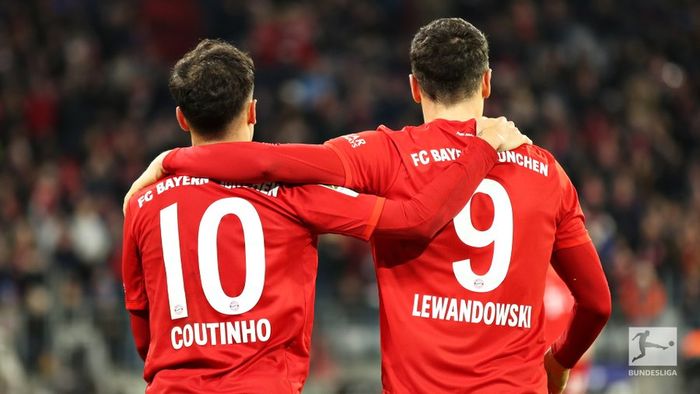 Philippe Coutinho mencetak hat-trick dan membuat dua assist bagi Robert Lewandowski dalam kemenangan 6-1 Bayern Muenchen atas Werder Bremen pada pekan ke-15 Bundesliga, Sabtu (14/12/2019) di Allianz Arena.