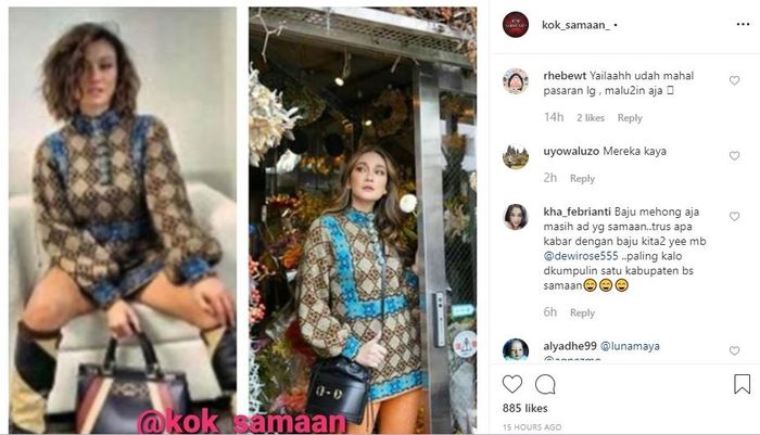 Tampilan Agnez Mo dan Luna Maya pakai baju sama persis ini justru tuai protes dari netizen