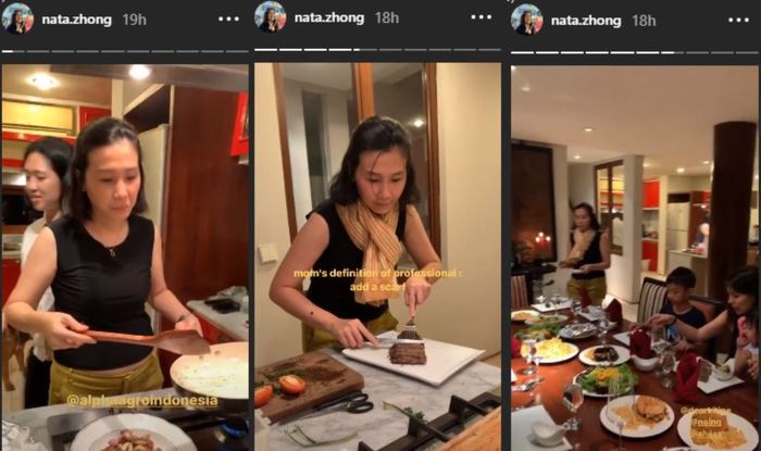 Unggahan Nathania Purnama saat menghabiskan waktu bersama Veronica Tan.