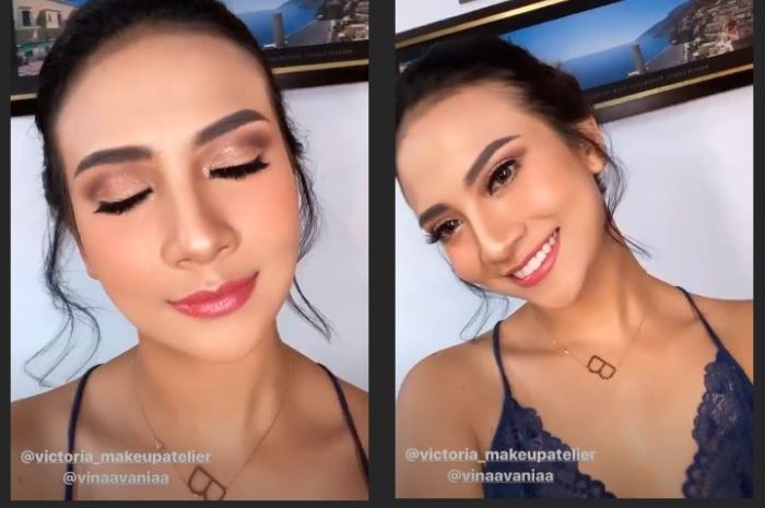 Tampilan makeup Vannesa Angel  untuk  akad yang curi perhatian