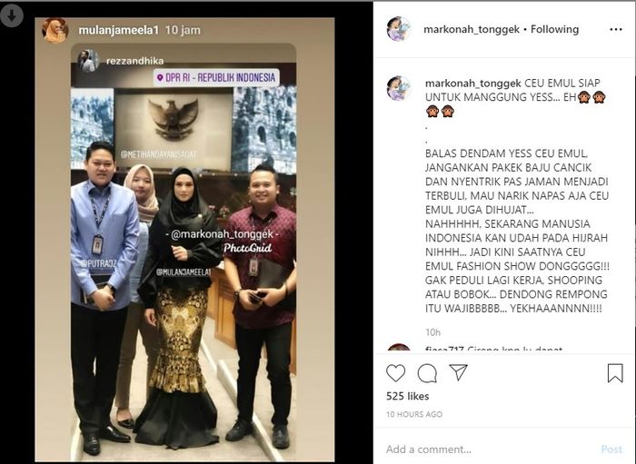 Potret Mulan Jameela dan rekannya