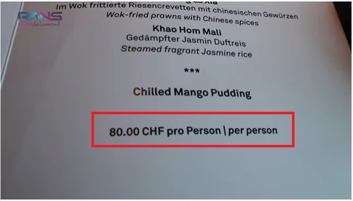 Harga makan siang Raffi Ahmad saat di Swiss