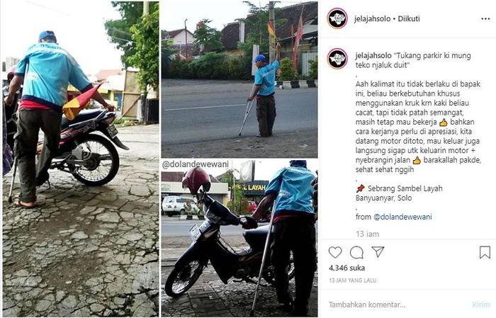 Kisah seorang tukang parkir di Solo yang jalankan tugas ditengah keterbatasan