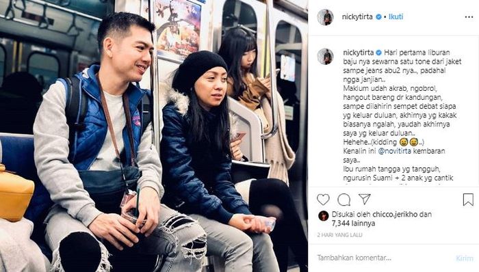 Wajah kembaran Nicky Tirta disebut mirip dengan Nadia Vega