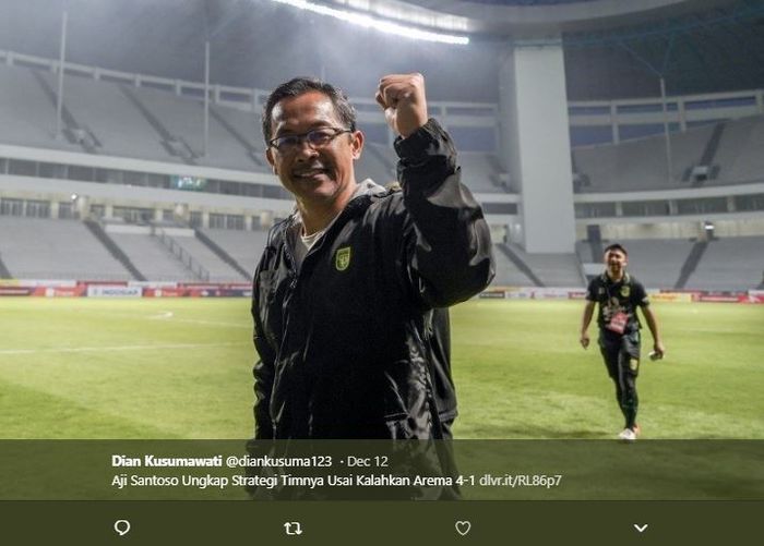 Pelatih Persebaya Surabaya, Aji Santoso.