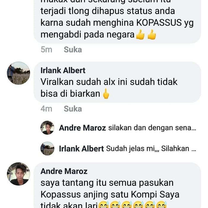 Potingan akun Facebook Andhre Marozz