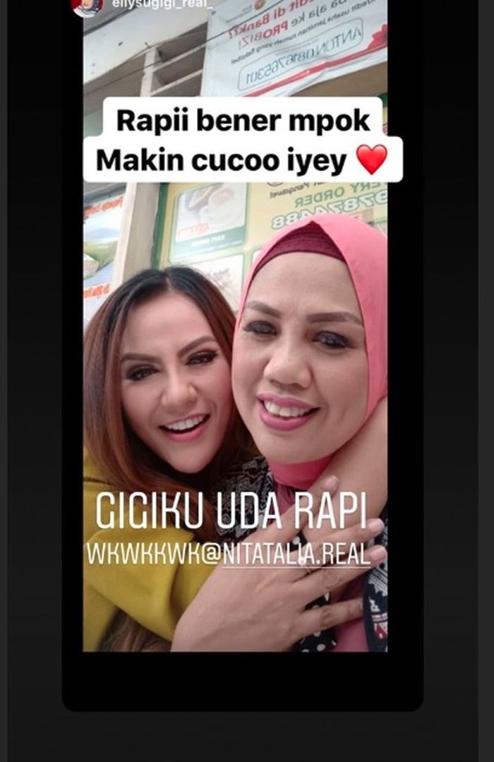 Nita Thalia memuji penampilan Elly Sugigi