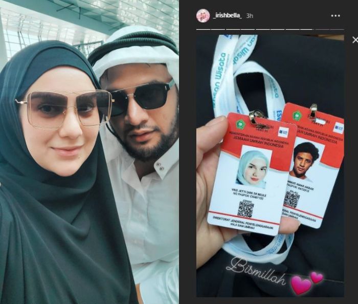 Irish Bella dan Ammar Zoni berangkat umroh