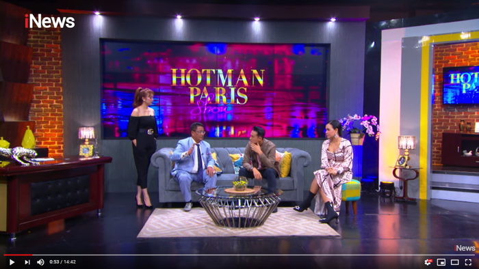 Daniel Mananta saat menjadi bintang tamu Hotman Paris Show