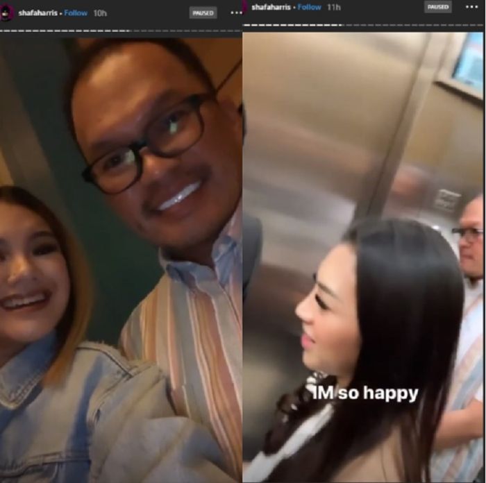 Faisal Harris datang dalam perayaan ulang tahun Shafa Harris yang ke-17 tahun.