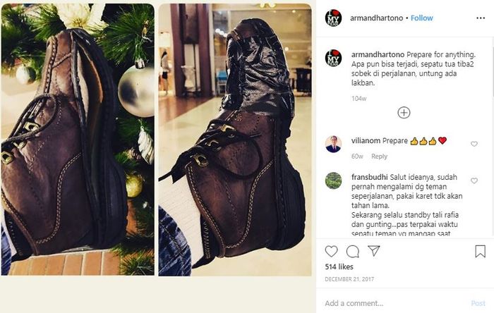 Anak bungsu bod Djarum tak malu pakai sepatu jebol saat jalan-jalan