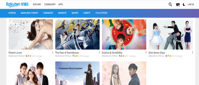 Tampilan website Viki movie online