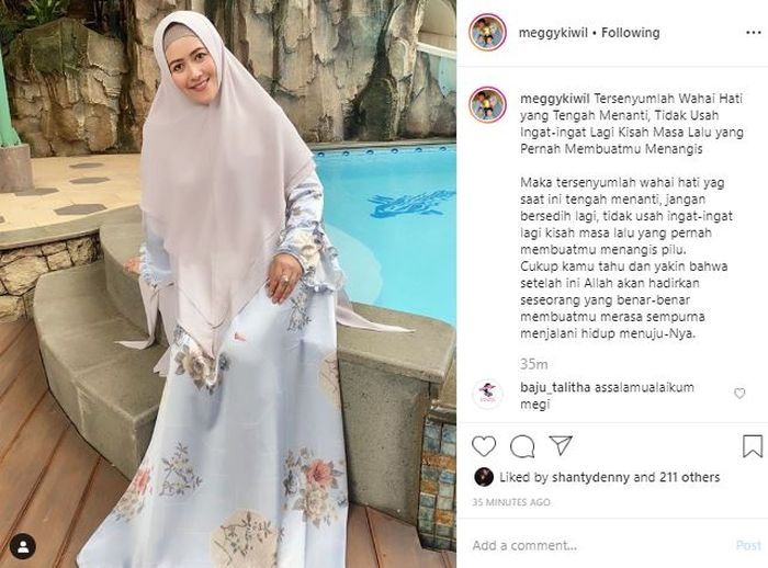 
Meggy curhat soal masa lalu pilu Tangkap layar Instagram @meggykiwil
