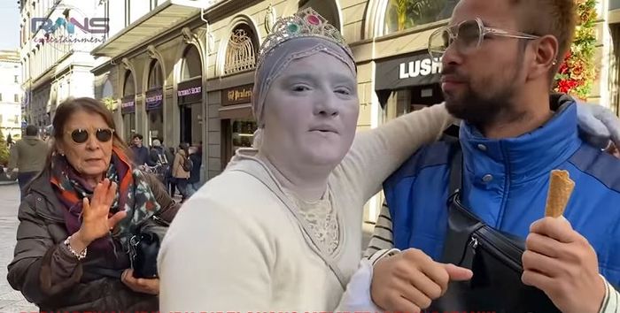 Dipepet badut jalanan saat jalan-jalan di Italia, Raffi Ahmad dan Nagita Slavina nyaris jadi korban pencopetan.
Youtube/Rans Entertainment