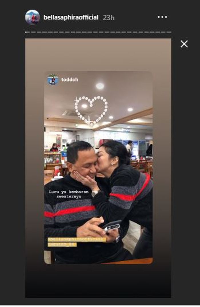 Unggahan Instagram Story Bella Saphira