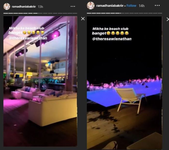 Beach club yang didatangi Nia Ramadhani