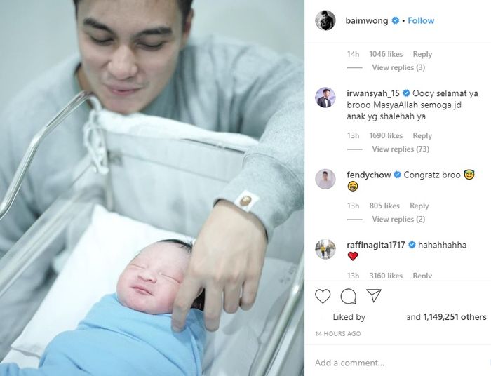 Komentar Irwansyah Disemprot Netizen Saat Beri Selamat untuk Baim Wong dan Paula Verhoeven
