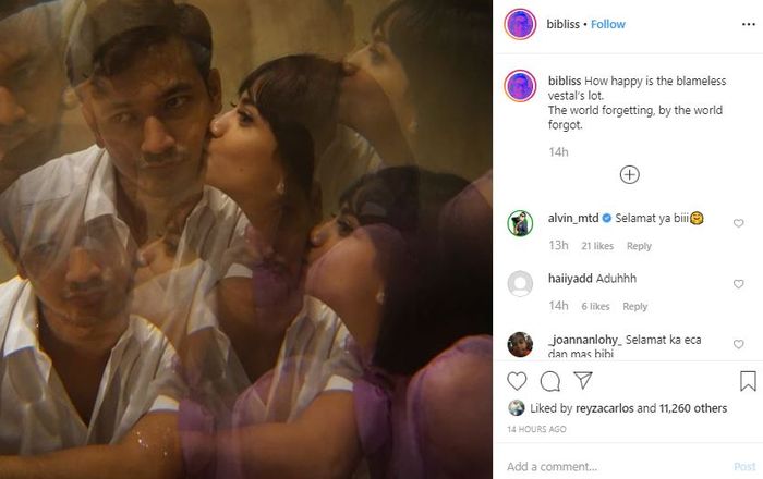 Bibi unggah foto mesra dengan sang istri, Vanessa Angel.
IG @bibliss