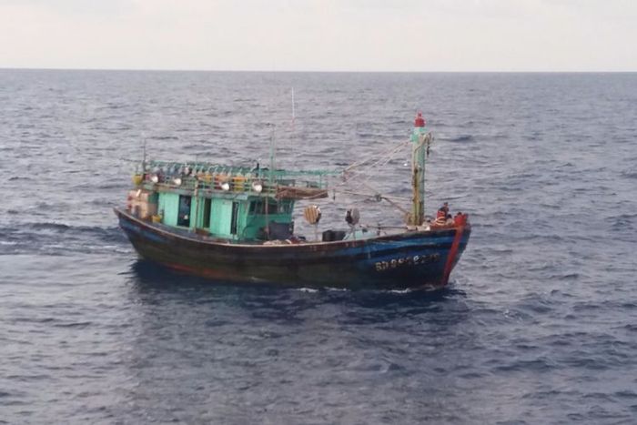 Kapal perikanan asing (KIA) ilegal yang ditangkap di perairan Zona Ekonomi Eksklusif (ZEEI) Laut Natuna oleh KP Perikanan ORCA 02, Direktorat Jenderal Pengawasan Sumber Daya Kelautan dan Perikanan.