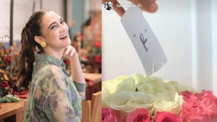 Luna Maya dapat kiriman bunga dari inisial R