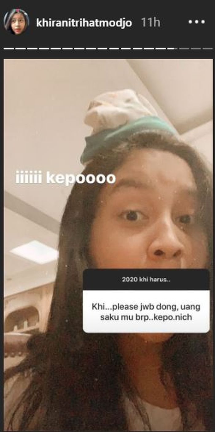 Khirani mendapatkan pertanyaan seputar uang jajan