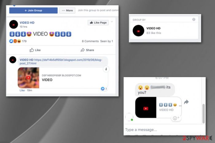 Pesan tautan video di Facebook Messenger yang berupa virus berbahaya