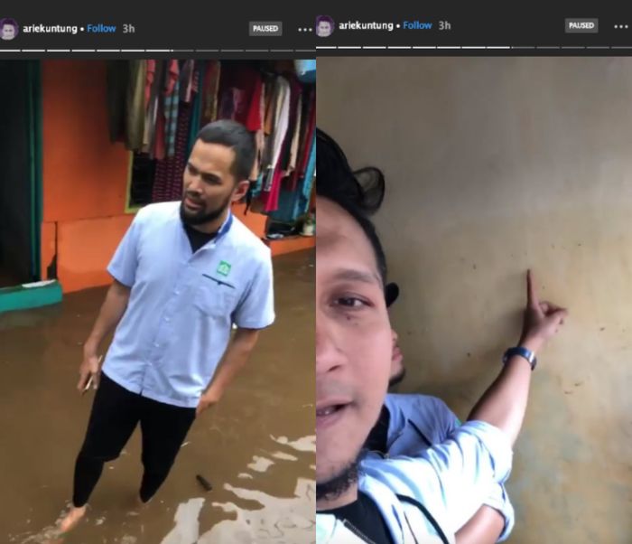 Arie Untung dan Teuku Wisnu, dll membantu korban banjir Jakartainstagram.com/ariekuntung/