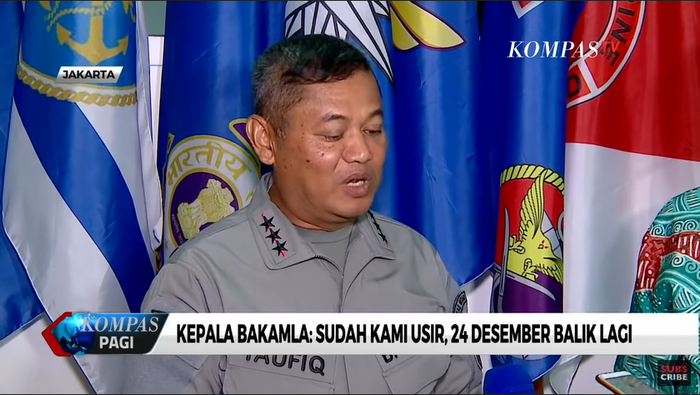 Kepala Badan Keamanan Laut Indonesia mengaku sudah mengusir kapal-kapal Tiongkok tapi mereka terus kembali