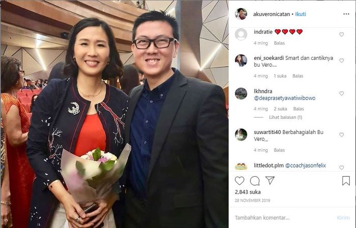 Unggahan Veronica Tan bersama pria Jepang