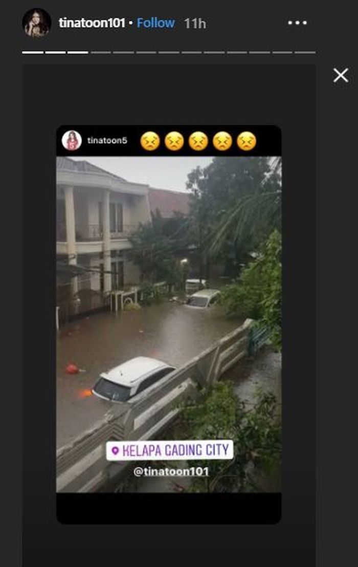 Rumah Tina Toon kebanjiran.