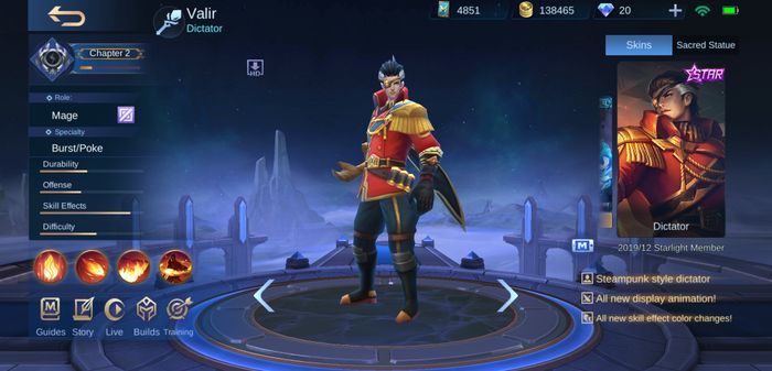 Valir (Dictator) Starlight Januari 2020