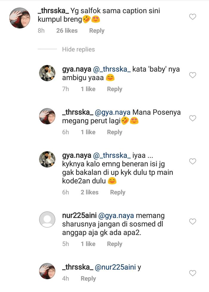 Komentar netizen di unggahn Irish Bella