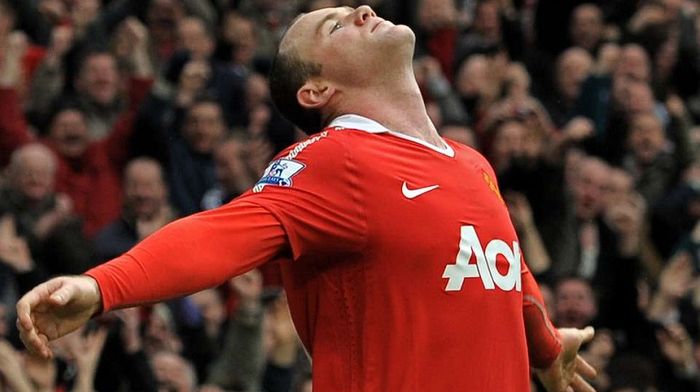 Selebrasi gol salto Wayne Rooney