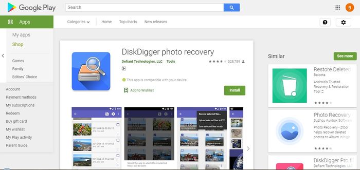 aplikasi DiskDigger recovery photo