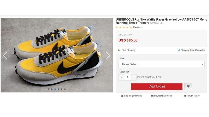 Sepatu Nike yang dikenakan oleh <a href='https://bogor.tribunnews.com/tag/soimah' title='Soimah'>Soimah</a> di <a href='https://bogor.tribunnews.com/tag/jepang' title='Jepang'>Jepang</a>