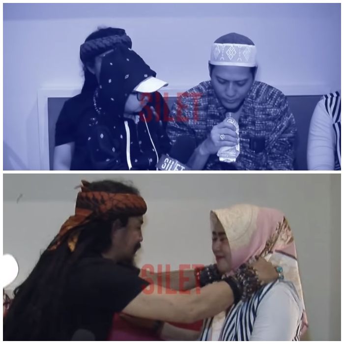 Istri Daus Mini sedang 'diobati' oleh Limbad dan Gus Anom