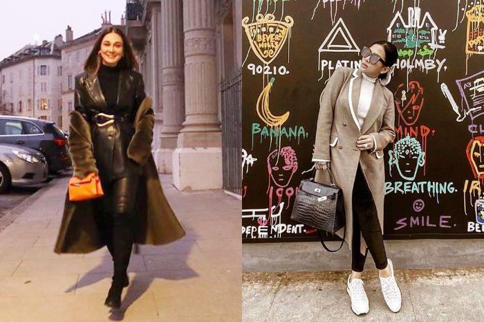Street style mewah Luna Maya dan Syahrini tenteng tas branded harga ratusan juta rupiah saat liburan ke luar negeri