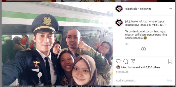 Kondektur kereta api Bandara Solo yang viral di medsos