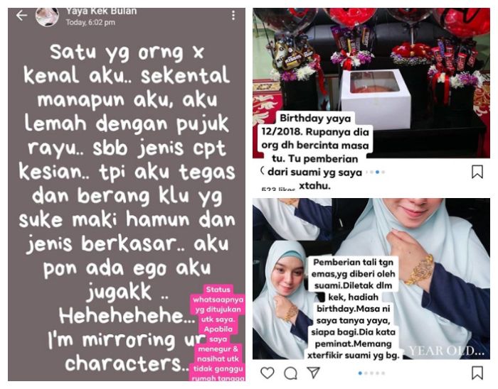 Beberapa pemberian Mahyudin saat ulang tahun Yaya yang diunggah oleh Hana